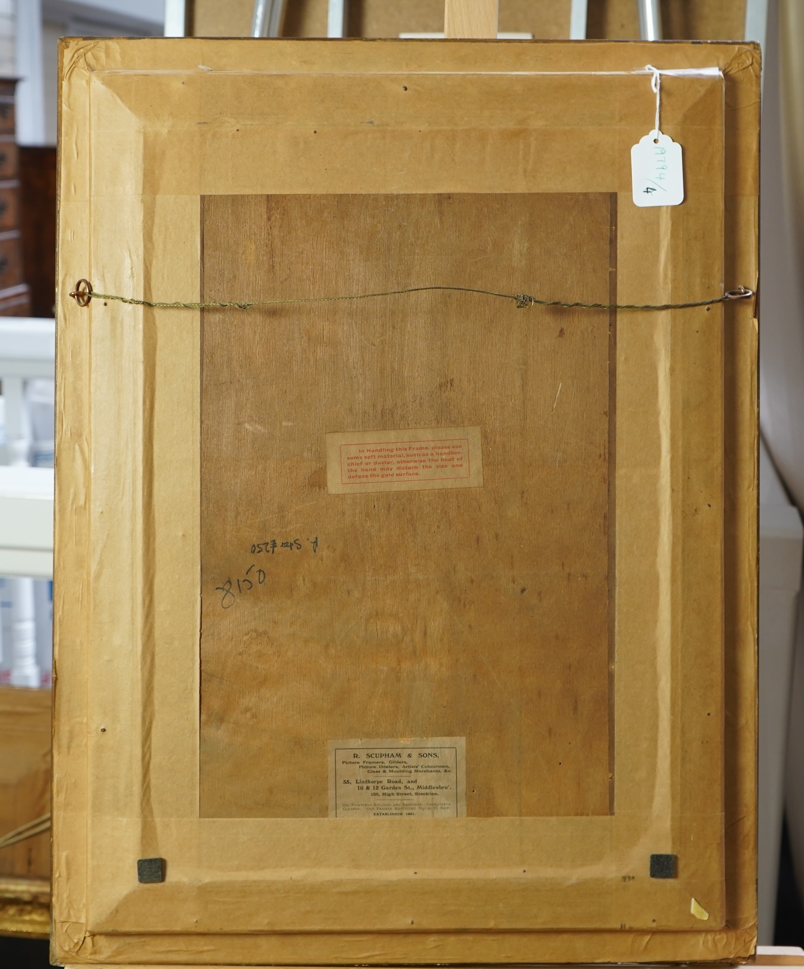 Giulio Rosati, Italian 1858-1917, Orientalist study, figures before an archway